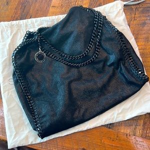 Stella McCartney Falabella Black Shaggy Deer Tote